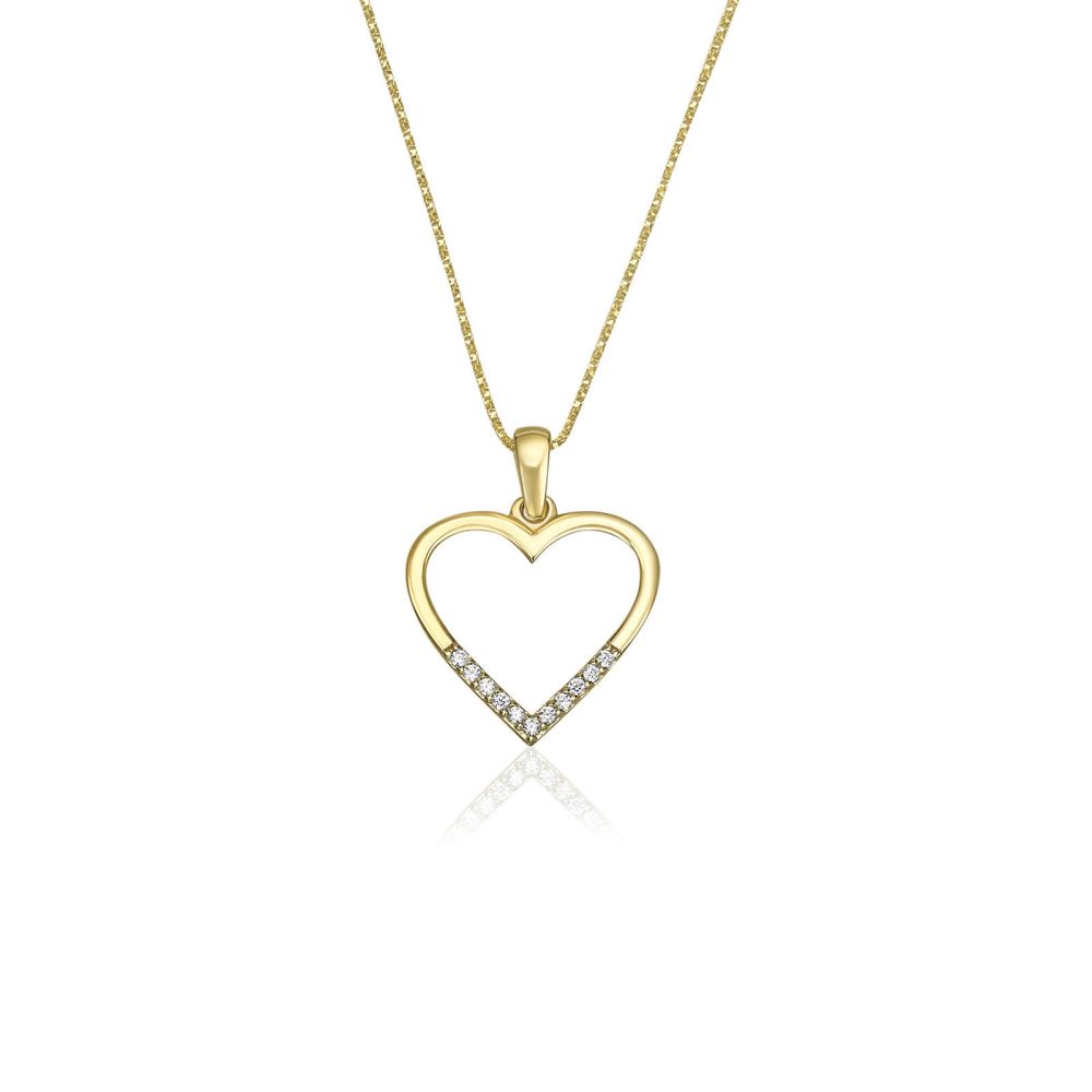 Women’s Gold Jewelry | 14k Yellow gold women's pendant - Nicole Heart