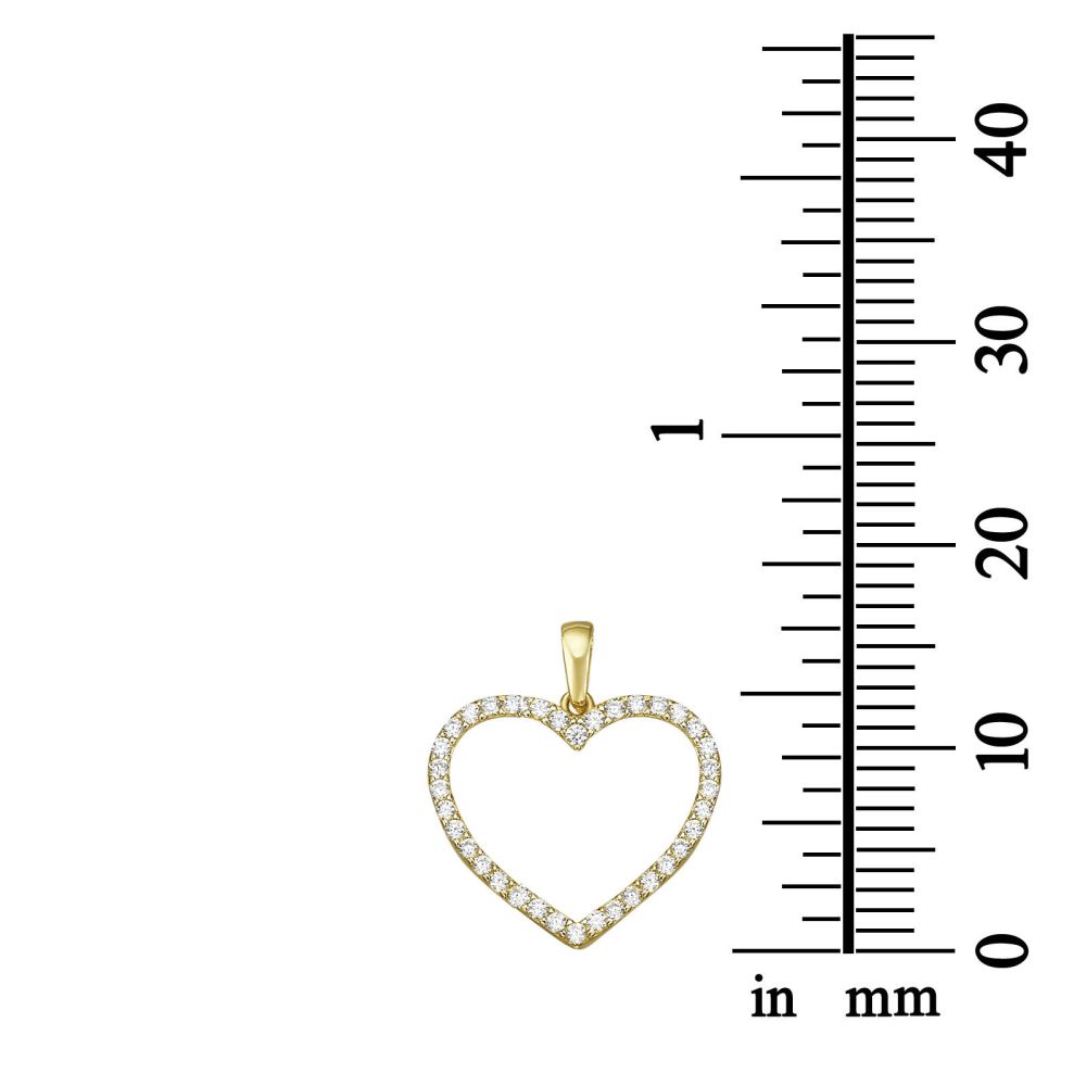 Women’s Gold Jewelry | 14k Yellow gold women's pendant - Mystical Heart