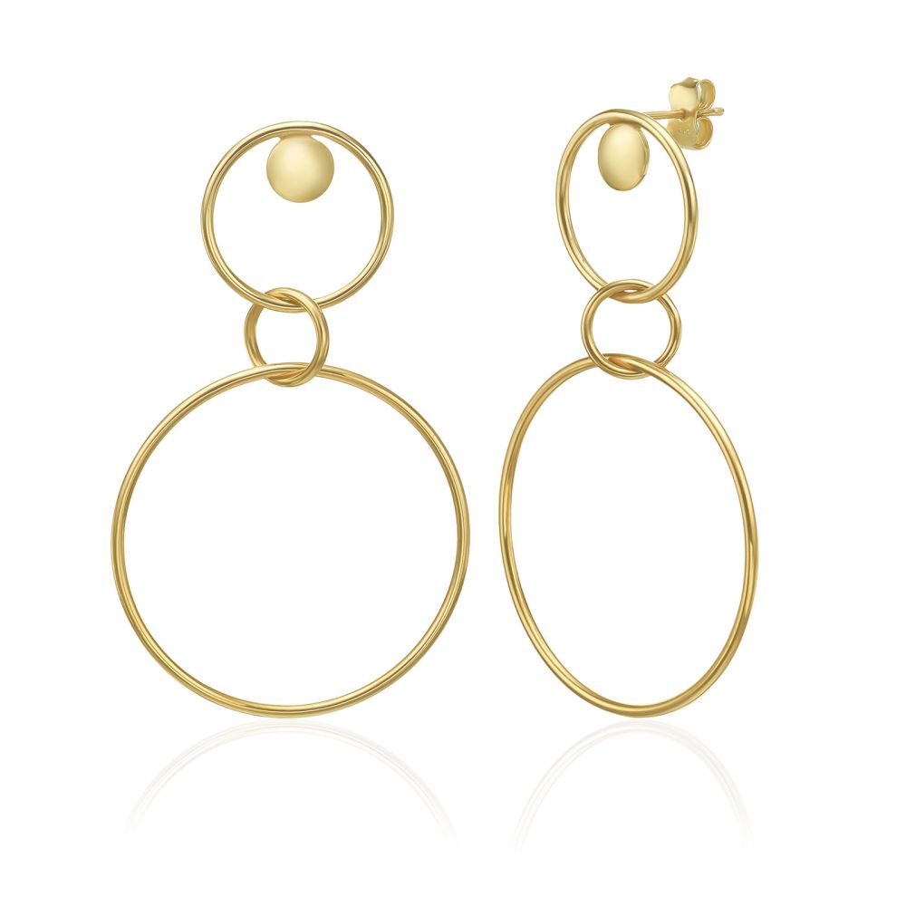 Gold Earrings | 14K Yellow Gold Women's Earrings - Pompeii