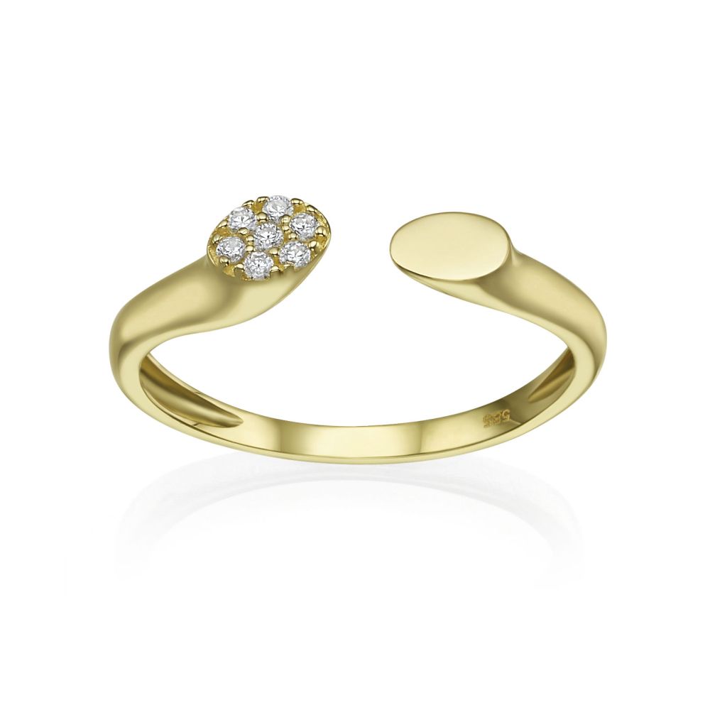 Women’s Gold Jewelry | 14K Yellow Gold Open Ring - Celine