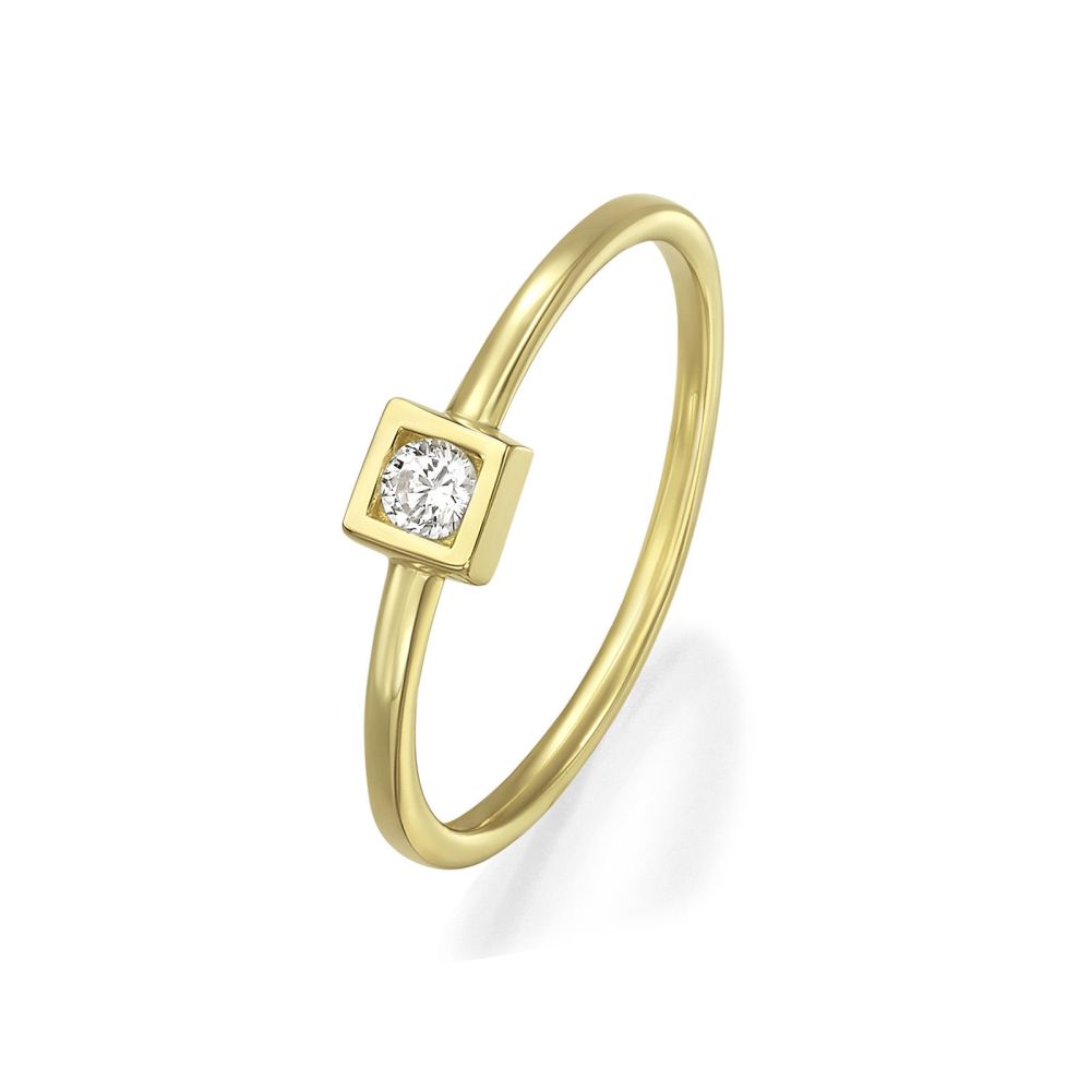 gold rings | 14K Yellow Gold Rings - Nicolette Square