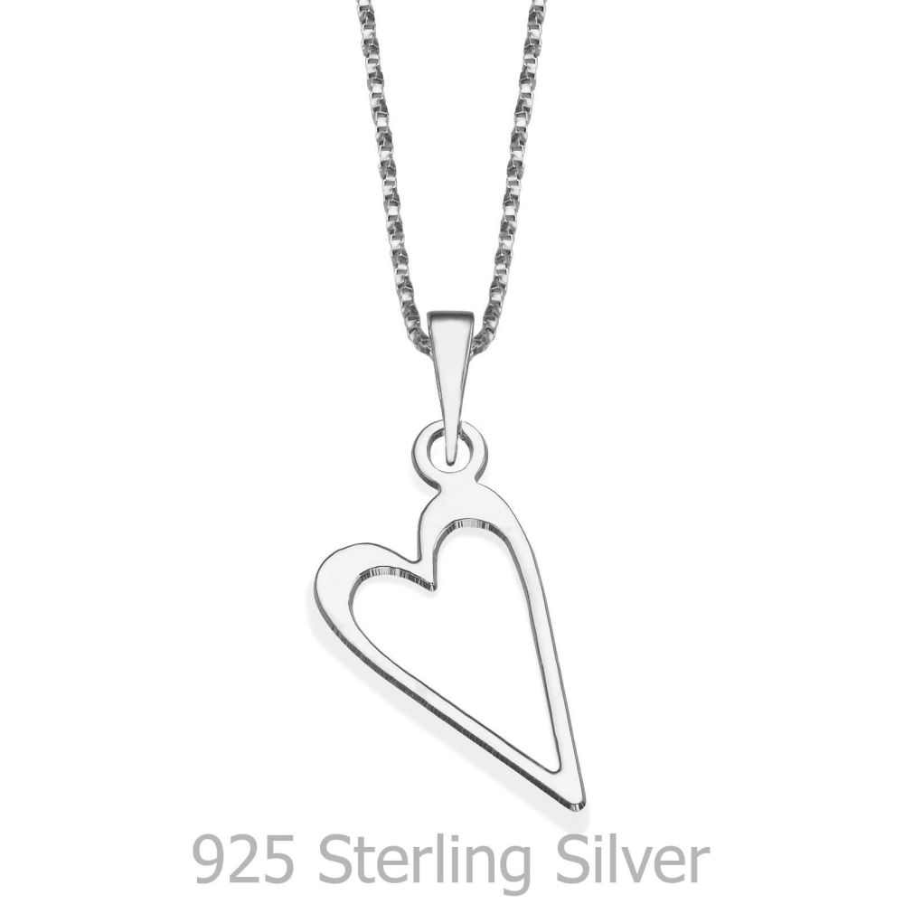 Girl's Jewelry | Pendant and Necklace in 925 Sterling Silver - Delicate Heart