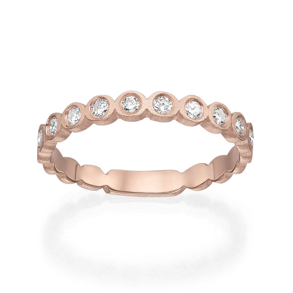 Diamond Jewelry | 14K Rose Gold Diamond Ring - Ashley