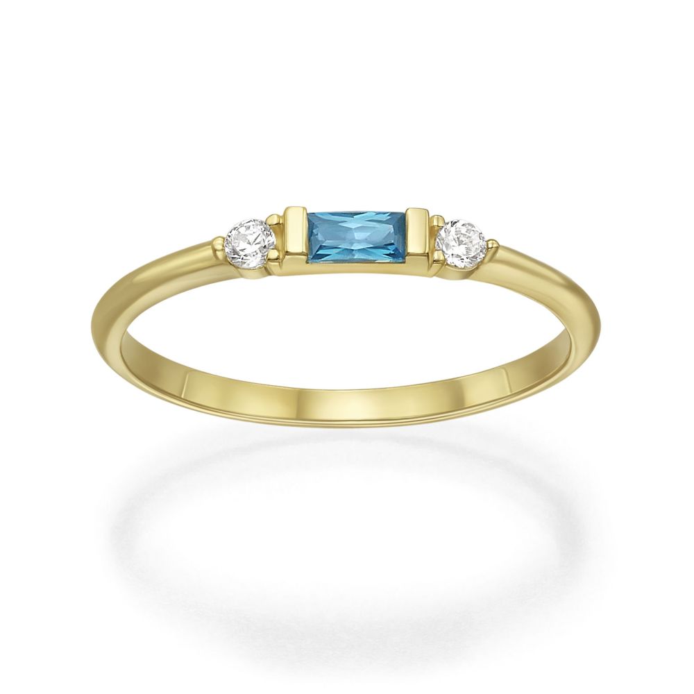 gold rings | 14K Yellow Gold Rings - Blue Penelope