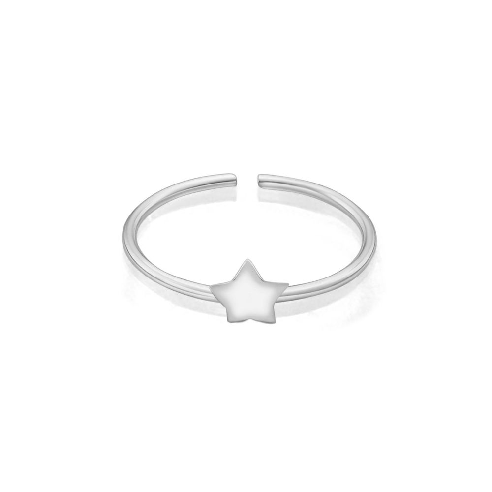 Piercing | 14K White Gold Helix Piercing - Star