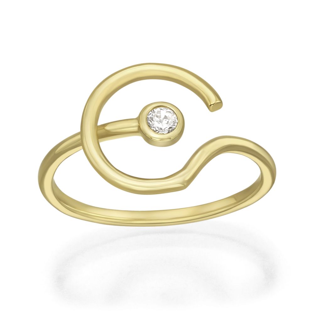 gold rings | 14K Yellow Gold Rings - Unique