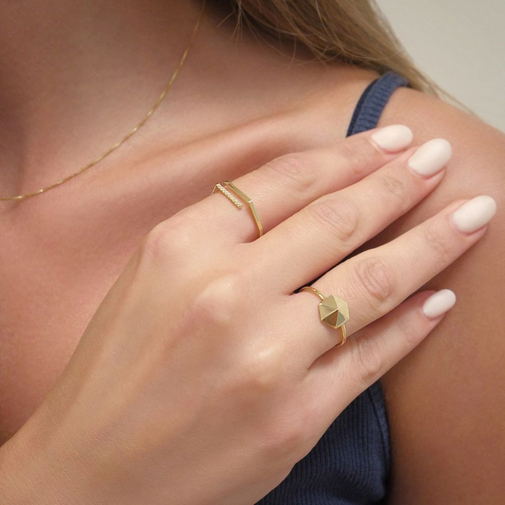 gold rings | 14K Yellow Gold Rings - Freyja