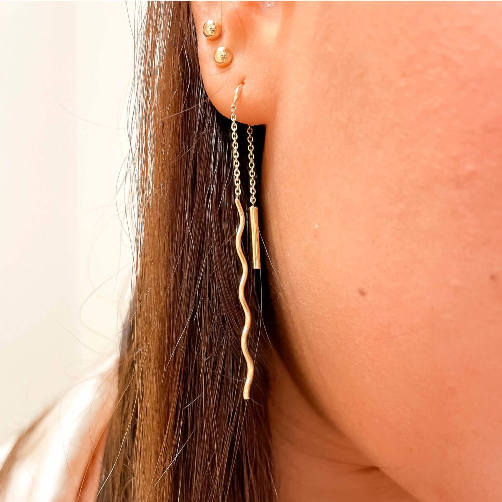Gold Earrings | 14K Yellow Gold Earrings - Lilo
