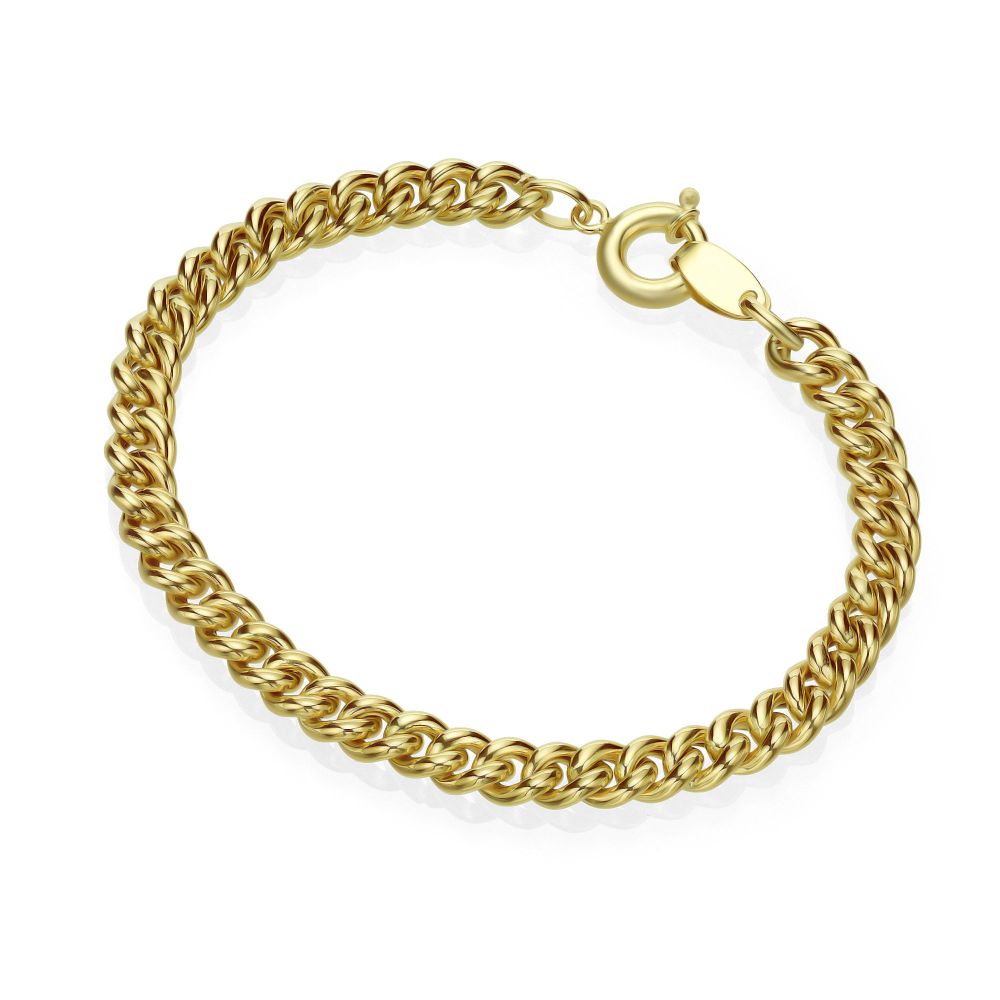Women’s Gold Jewelry | 14K Yellow Gold Bracelet - links M