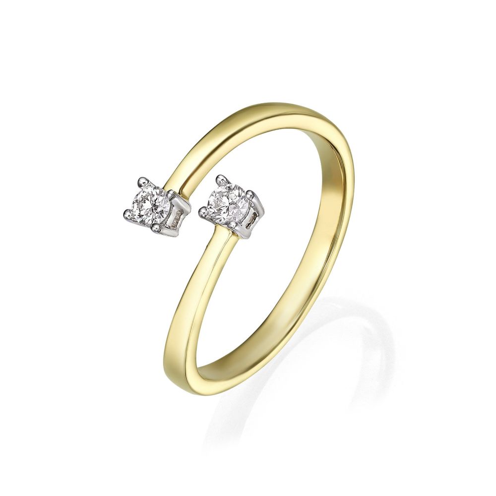 Diamond Jewelry | 14K Yellow Gold Diamond Ring - Ray
