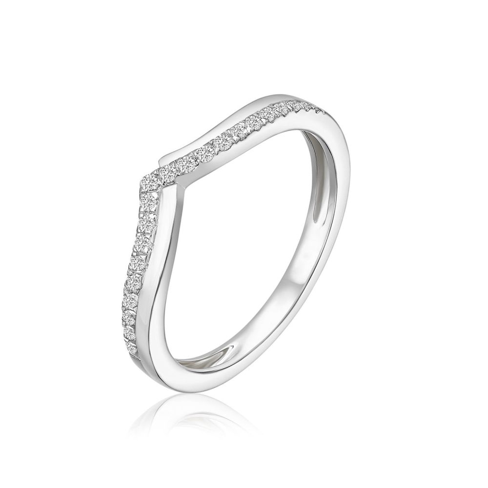Diamond Jewelry | 14K White Gold Diamond Ring - Xia