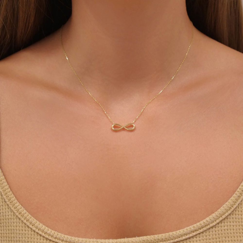Women’s Gold Jewelry | 14k Yellow gold women's pendant  - Infinity