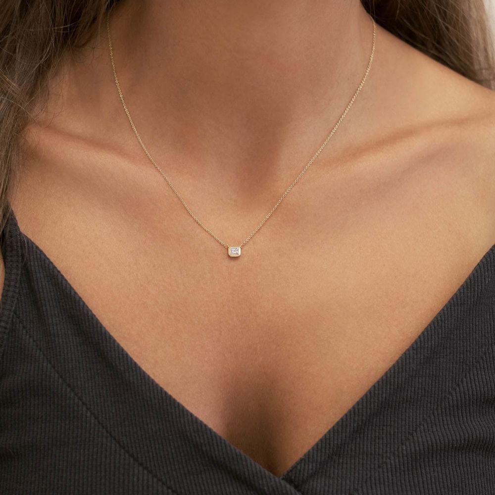Women’s Gold Jewelry | 14K White Gold Diamond Women's Pendant - Orion