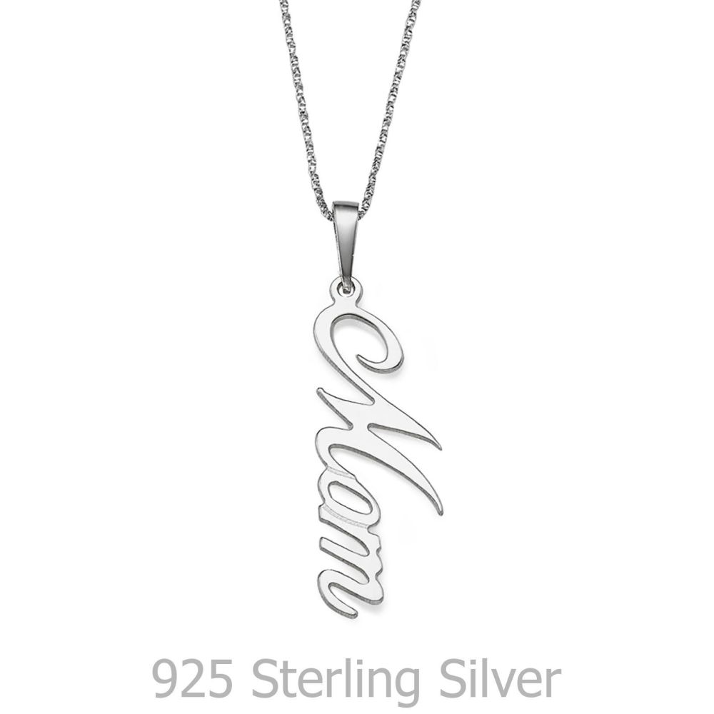 Gold Pendant | 930 Sterling Silver MOM Necklace - MOM 