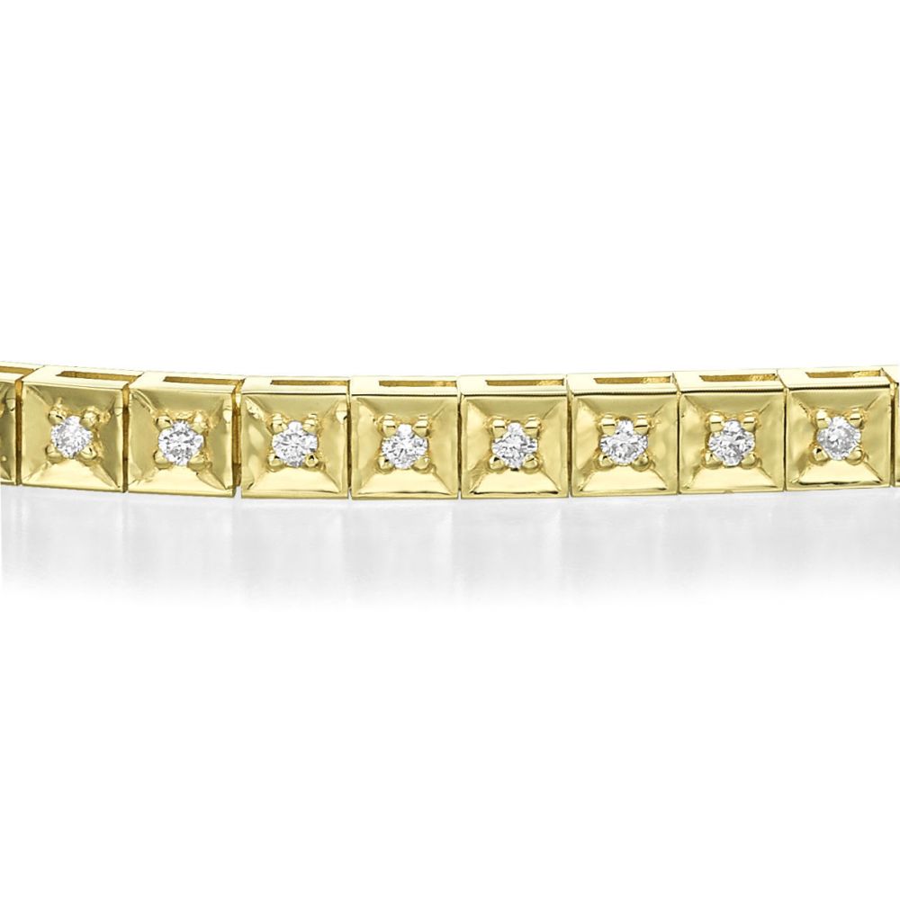 Diamond Jewelry | Diamond Tennis Bracelet in 14K Yellow Gold - Jennifer