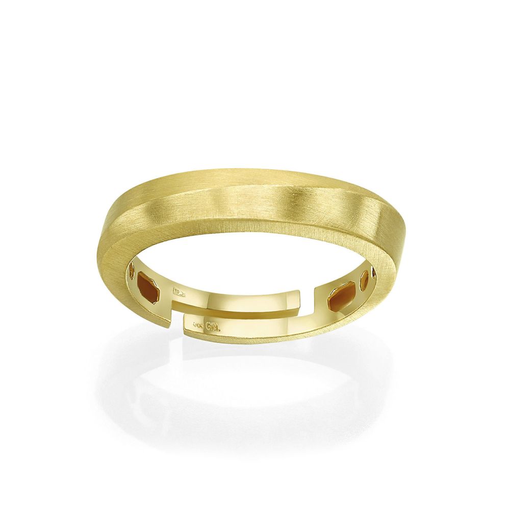 Women’s Gold Jewelry | 14K Yellow Gold Rings - Gentle Matte Wave