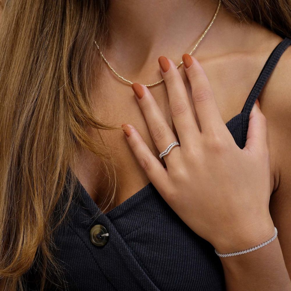 Diamond Jewelry | 14K White Gold Diamond Ring - Kate