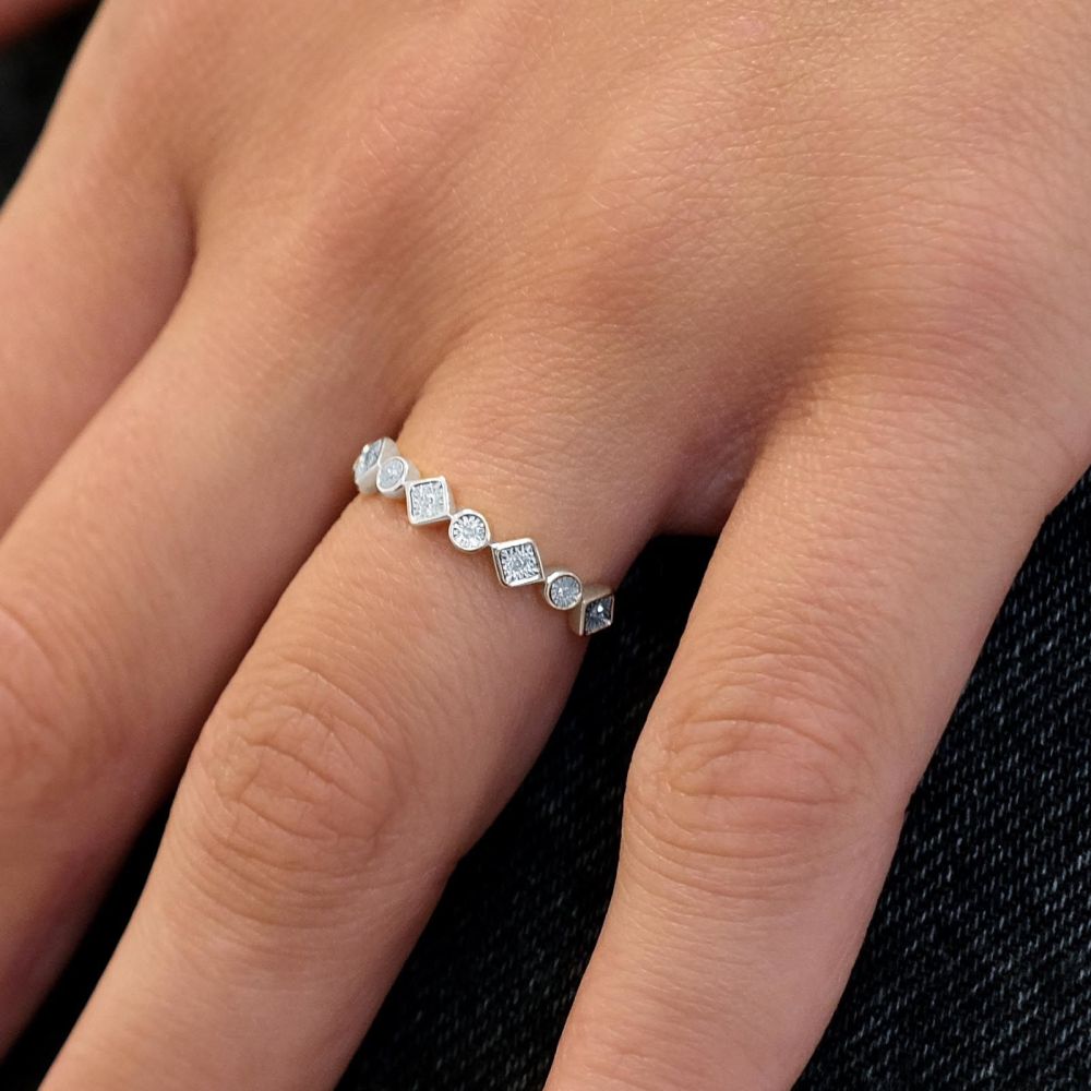 Diamond Jewelry | 14K White Gold Diamond Ring - Scarlett