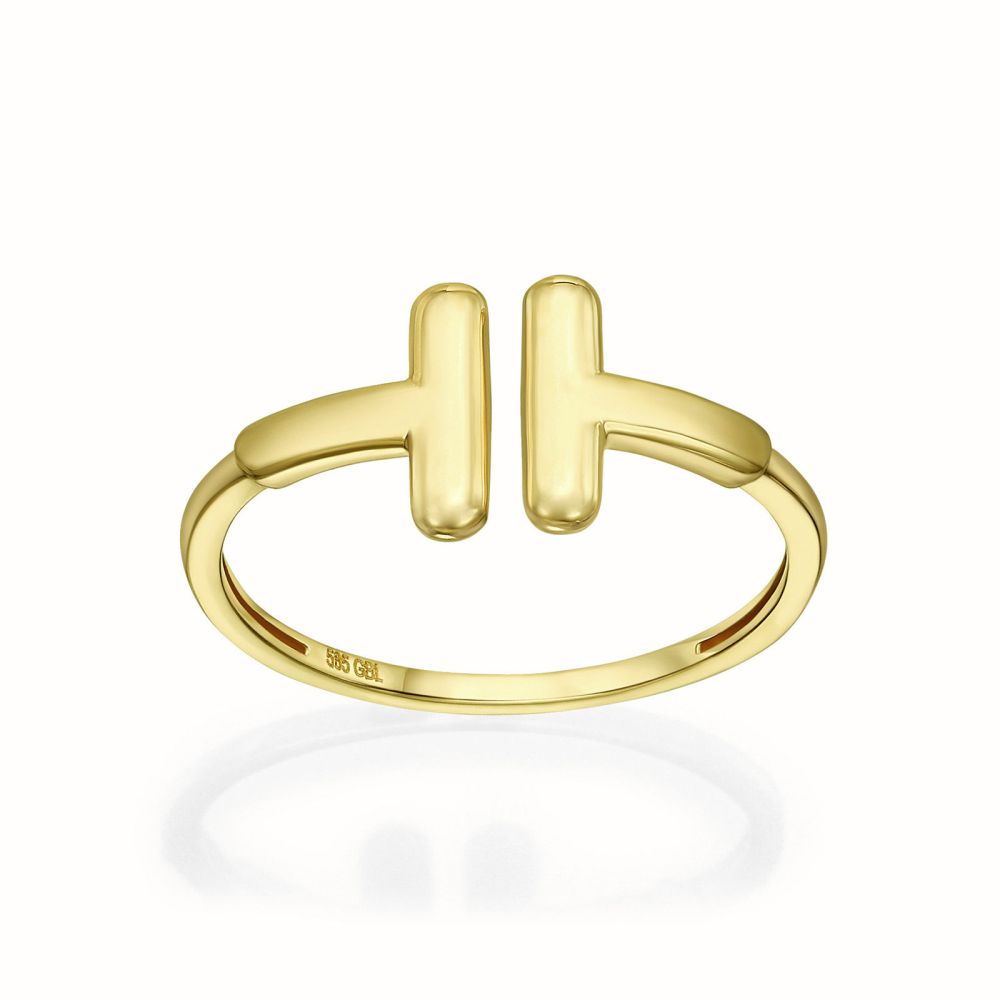 Women’s Gold Jewelry | 14K Yellow Gold Rings - Two stripe