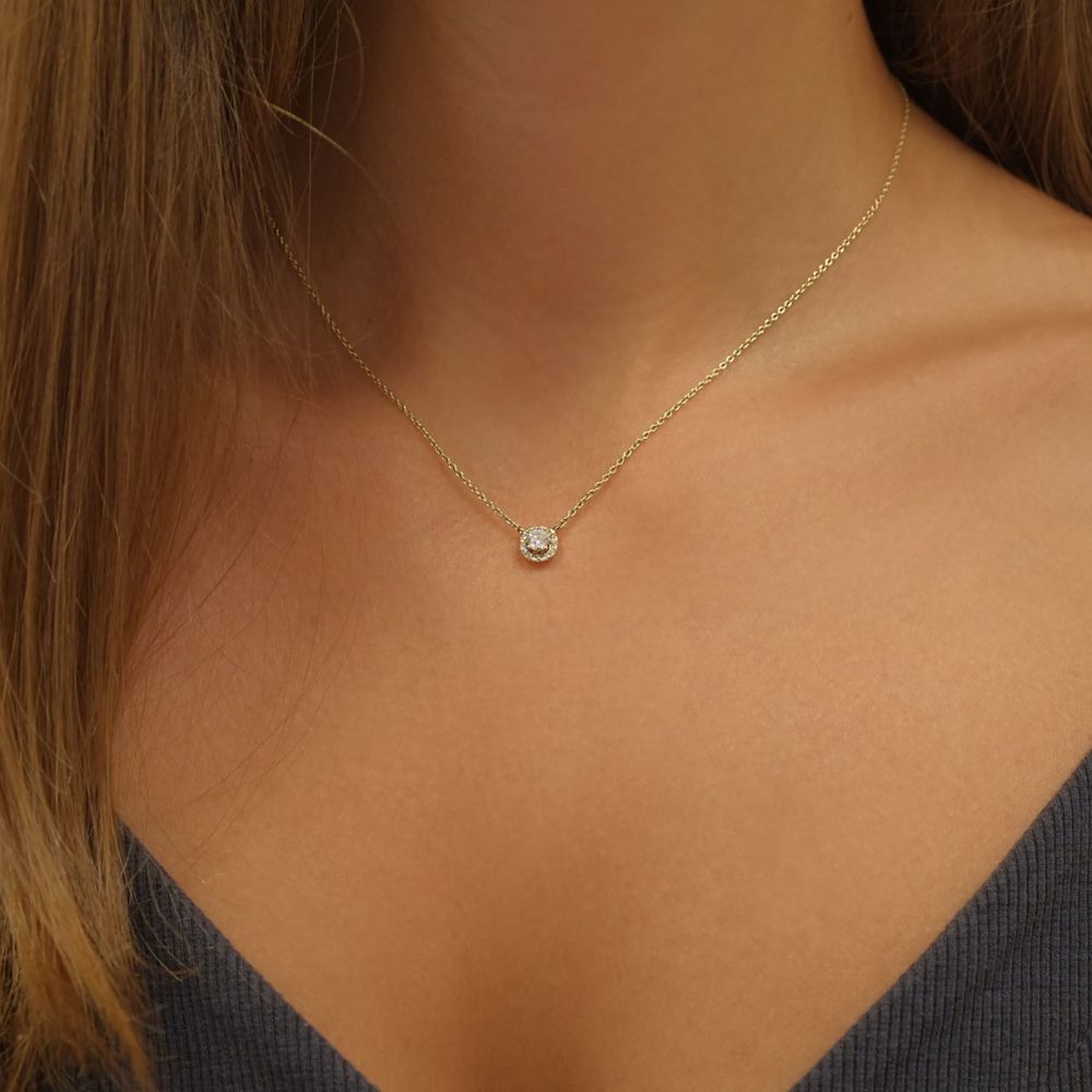 Women’s Gold Jewelry | 14K Yellow Gold Diamond Women's Pendant - Maribel