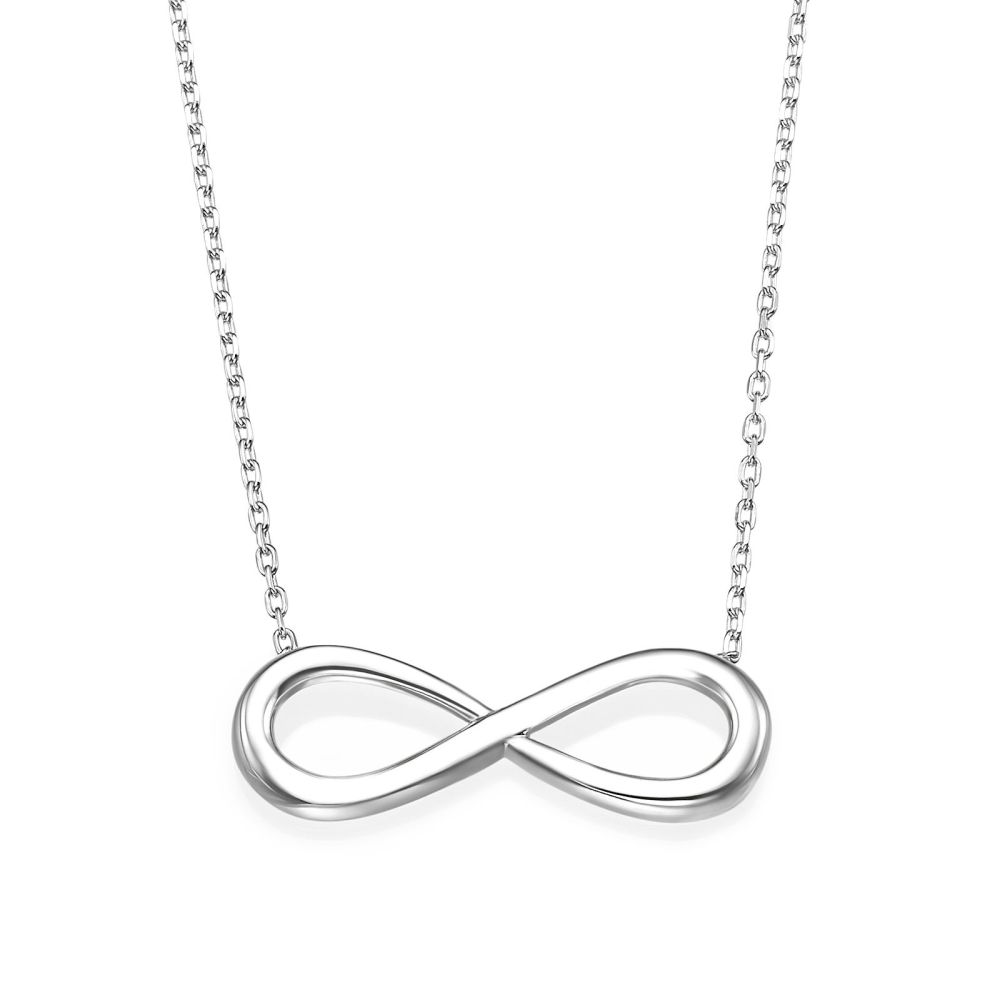 Women’s Gold Jewelry | 14k White  gold women's pendant - Infinity