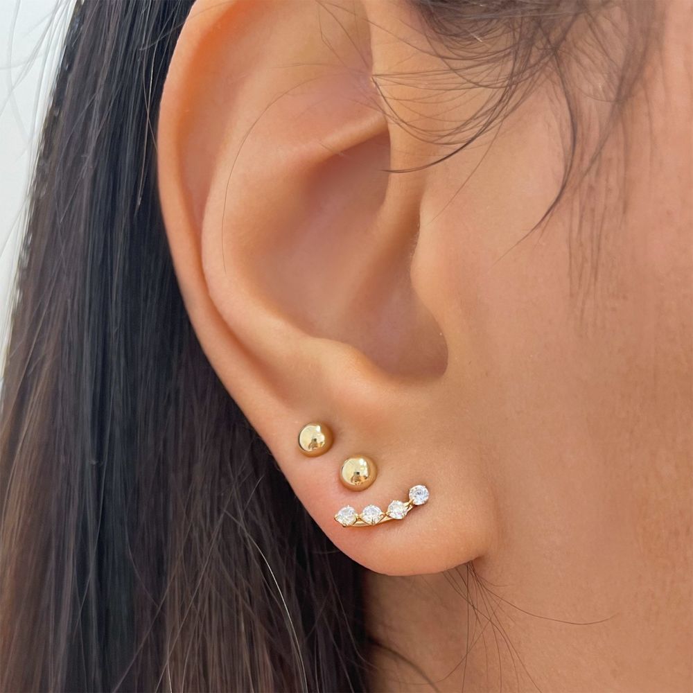 Gold Earrings | 14K Yellow Gold Earrings - Mariana