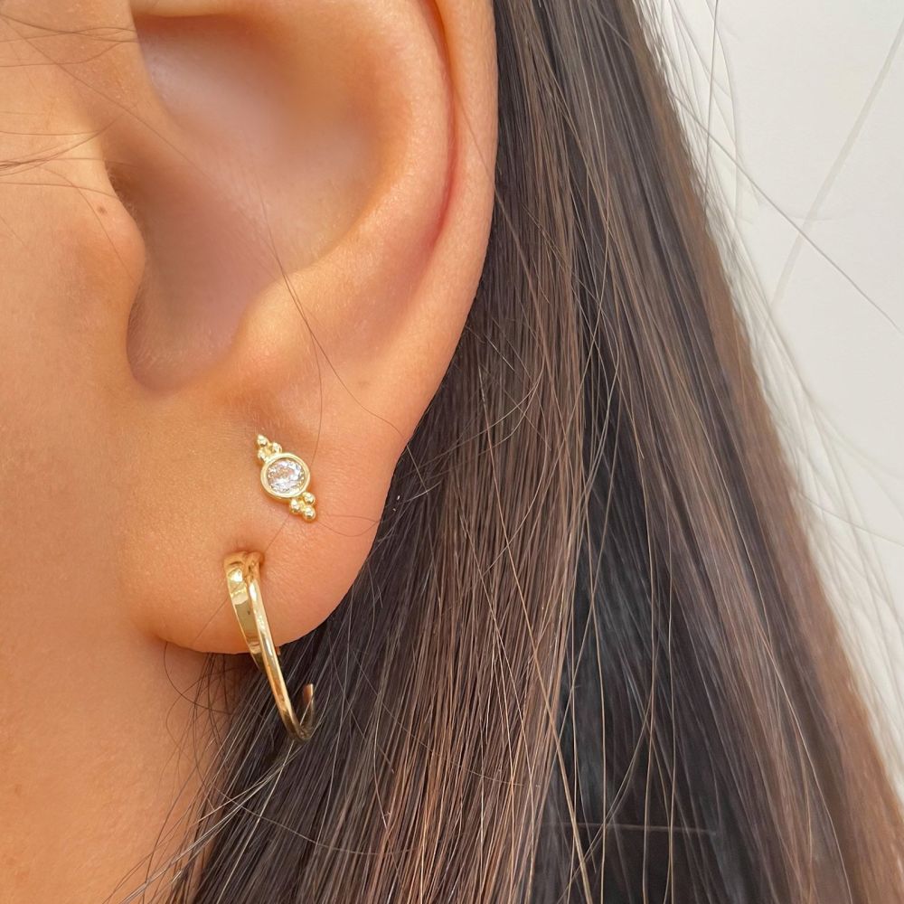 Gold Earrings | 14K Yellow Gold Earrings - Ria