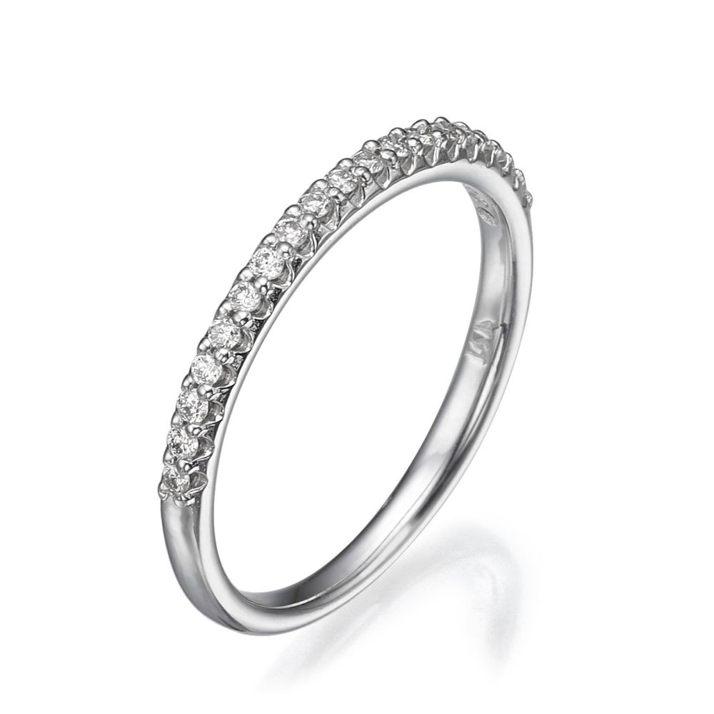 Diamond Jewelry | Diamond Band Ring in 14K White Gold - Ice Princess