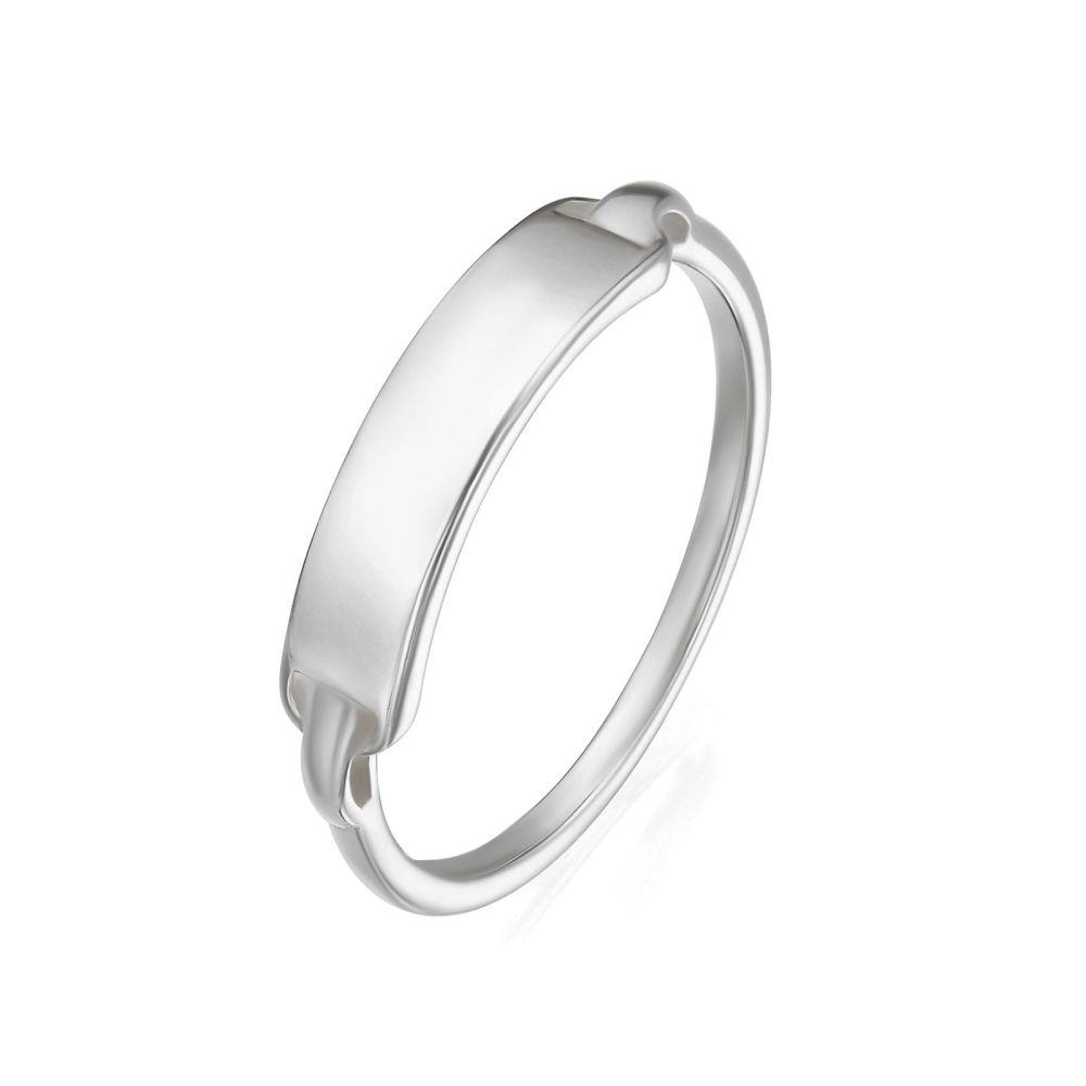 Women’s Gold Jewelry | 14K White Gold Ring - Madrid Seal