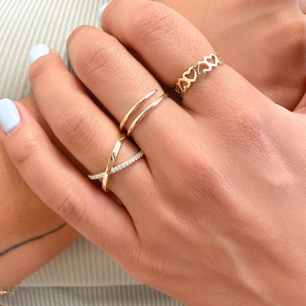 gold rings | 14K Yellow Gold Rings - Smooth Spiral