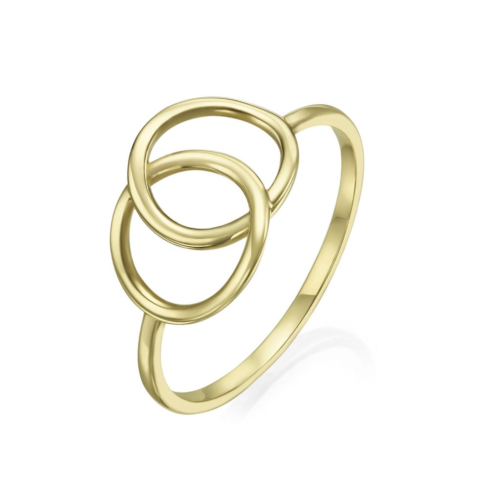 Women’s Gold Jewelry | 14K Yellow Gold Ring - Large Integrated Circles