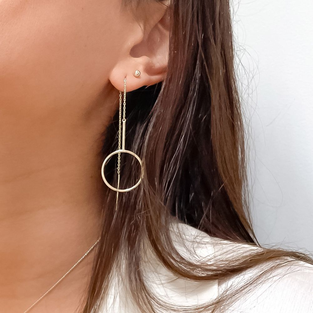 Gold Earrings | 14K Yellow Gold Earrings - Osaka