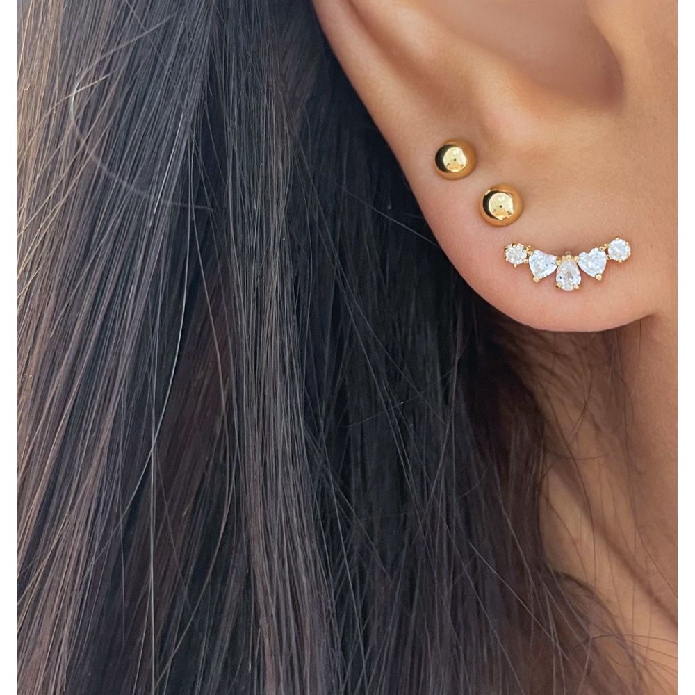Gold Earrings | 14K Yellow Gold Earrings - Diane
