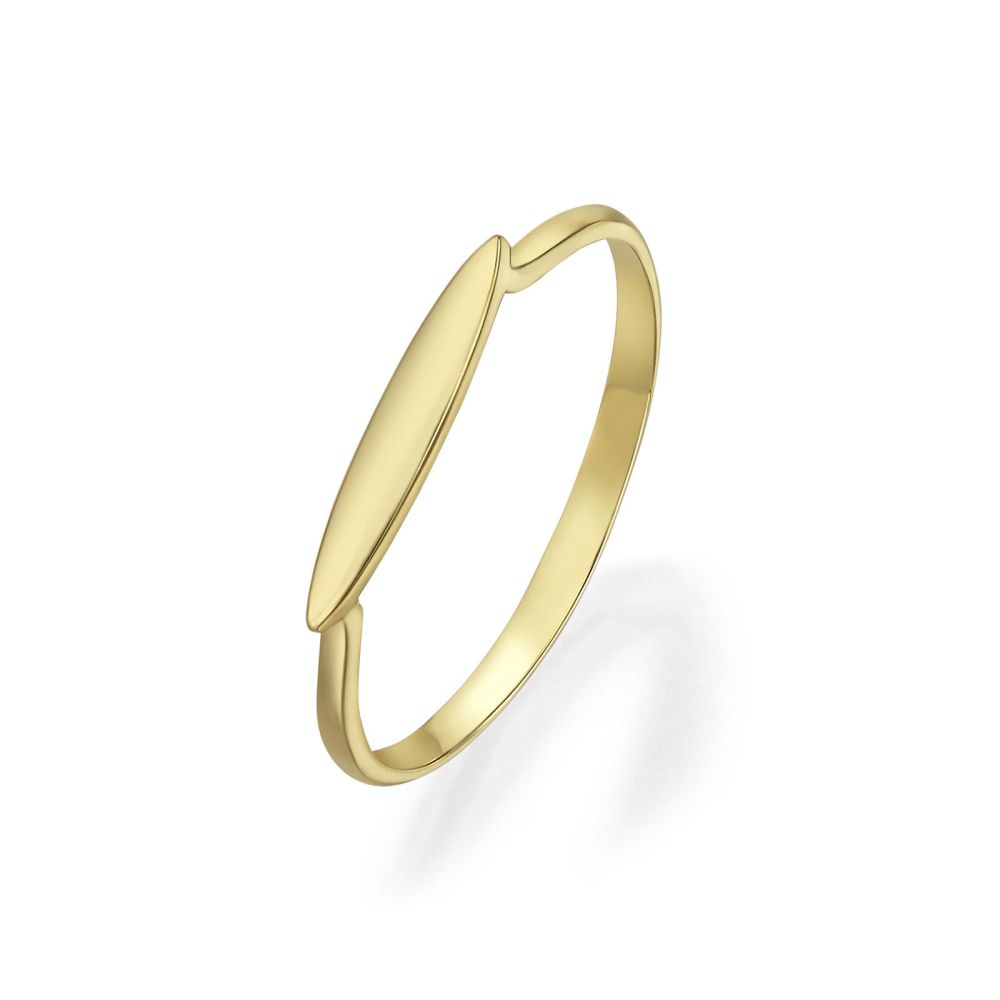 gold rings | 14K Yellow Gold Rings - Narrow seal