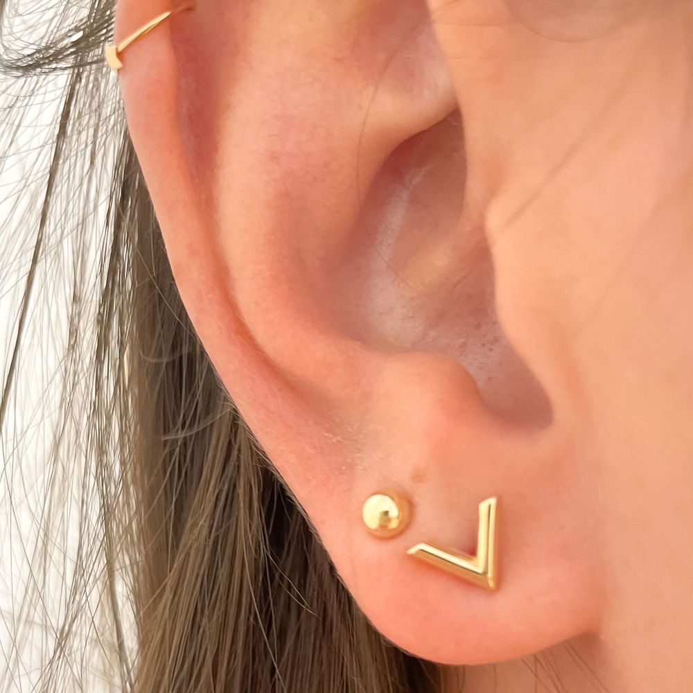 Gold Earrings | 14K Yellow Gold Women's Earrings - Verona
