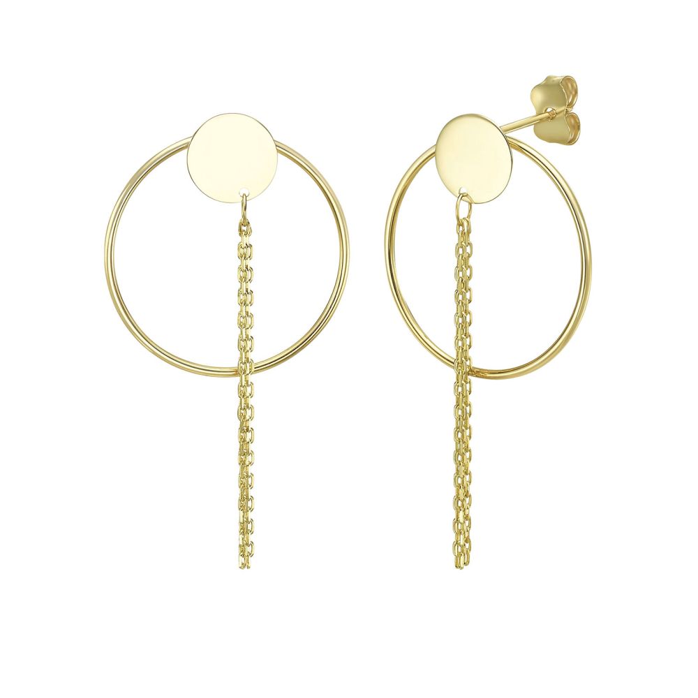 Gold Earrings | 14K Yellow Gold Women's Earrings - leila