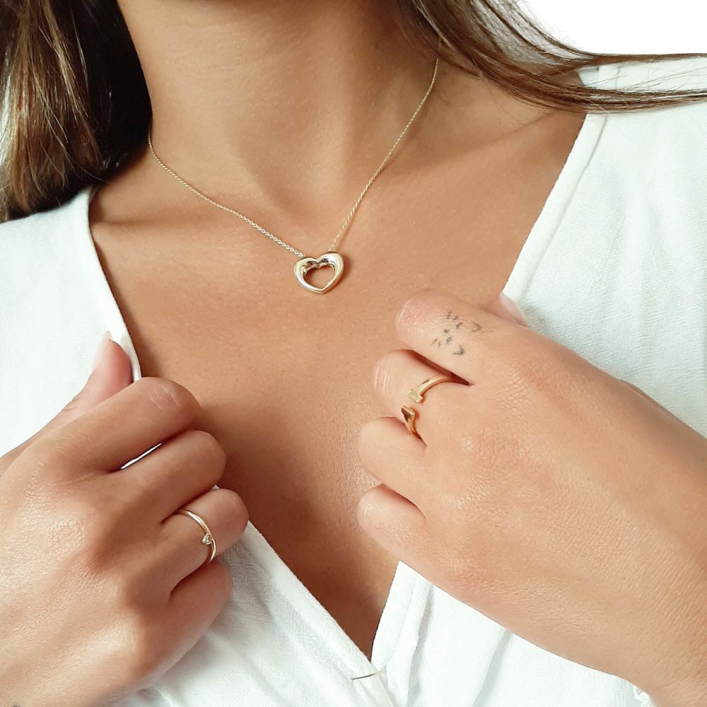 Women’s Gold Jewelry | 14k Yellow gold women's pendant  - Heart of Fibi