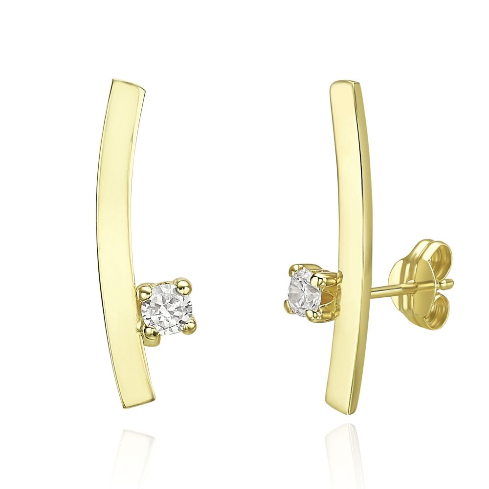 Women’s Gold Jewelry | 14K Yellow Gold Climbing Earrings- Sunshine