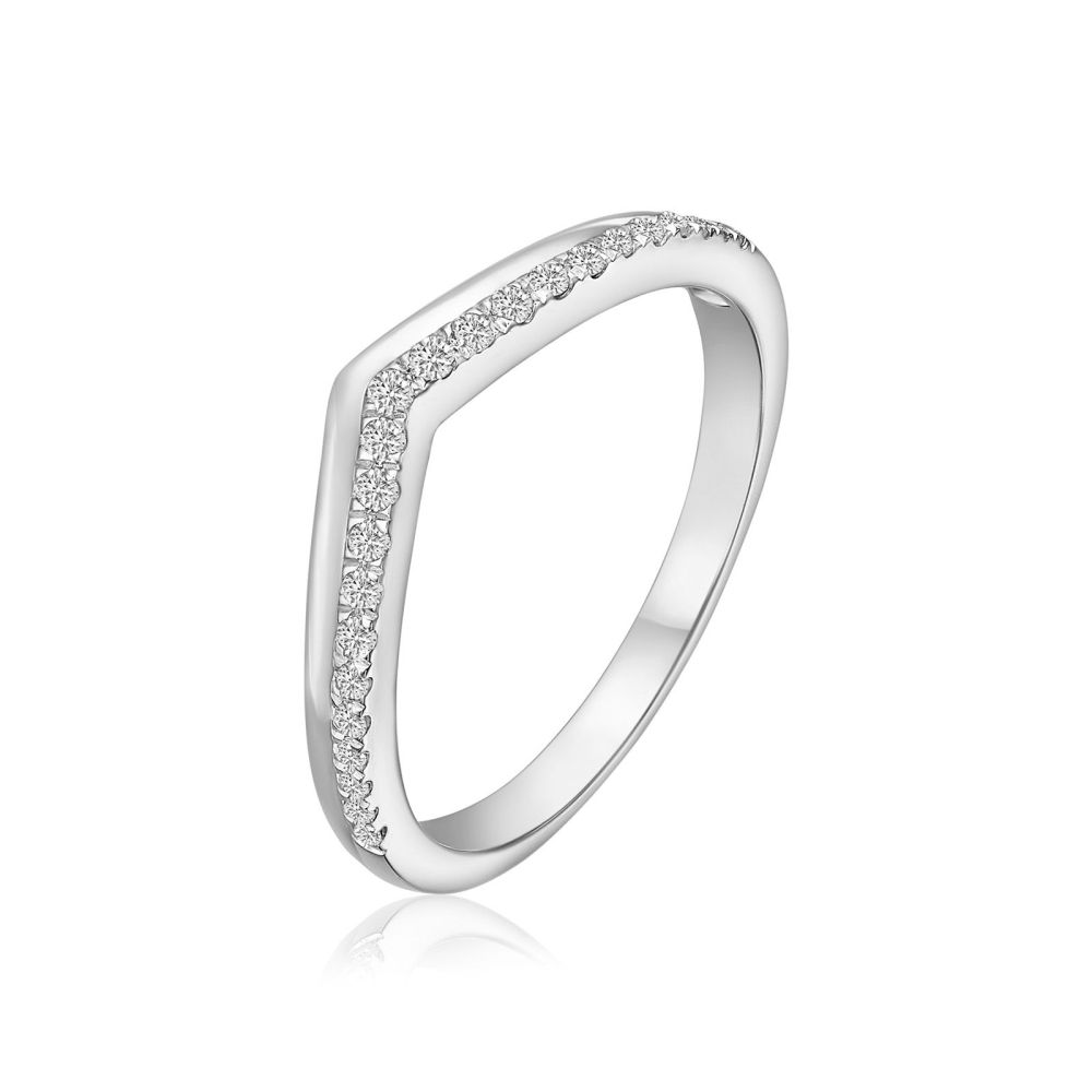 Diamond Jewelry | 14K White Gold Diamond Ring - Riley