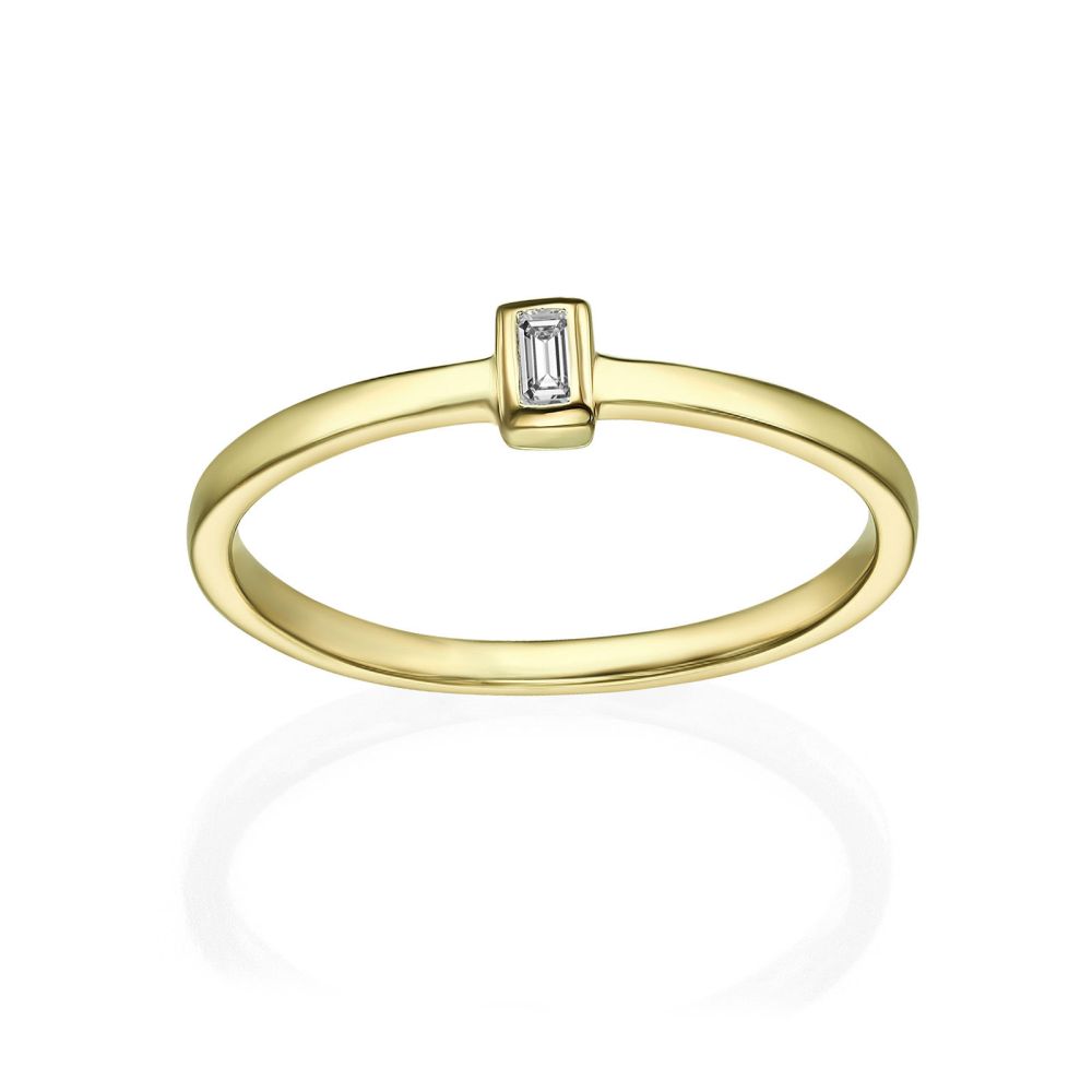 Diamond Jewelry | 14K Yellow Gold Diamond Ring - Tai