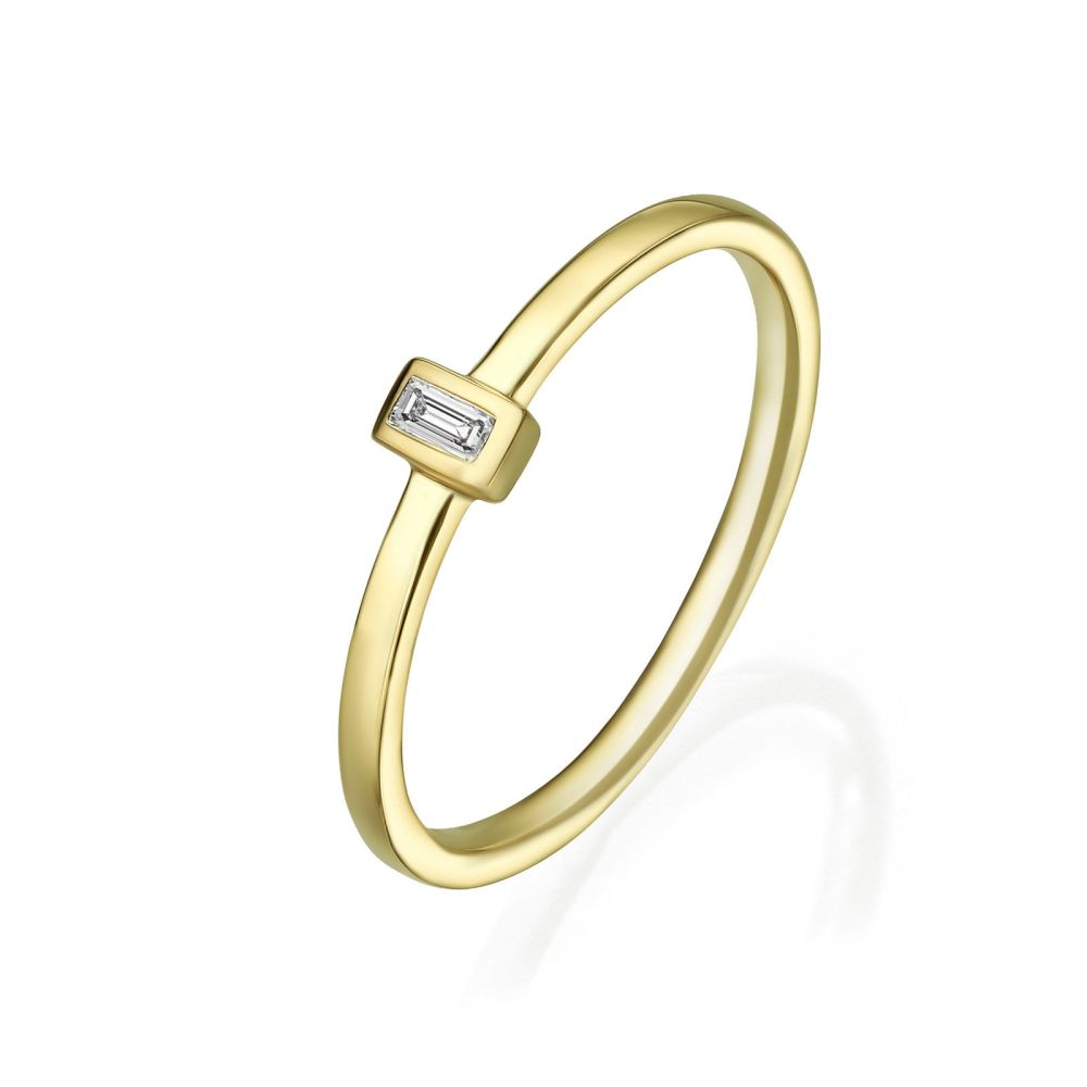 Diamond Jewelry | 14K Yellow Gold Diamond Ring - Tai