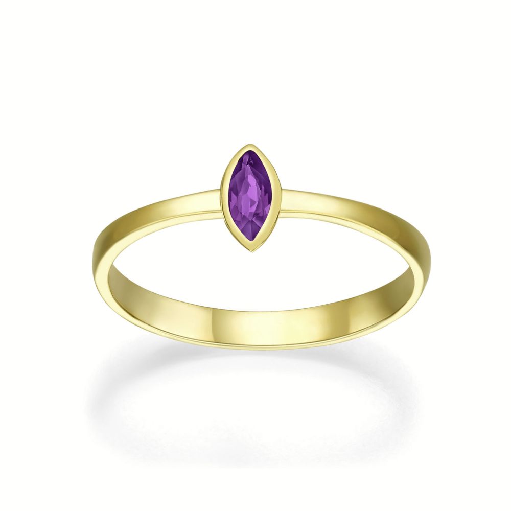 gold rings | 14K Yellow Gold Ruby ring - Sol