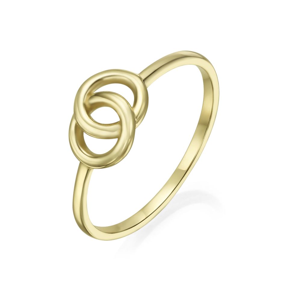Women’s Gold Jewelry | 14K Yellow Gold Ring - Integrated Circles