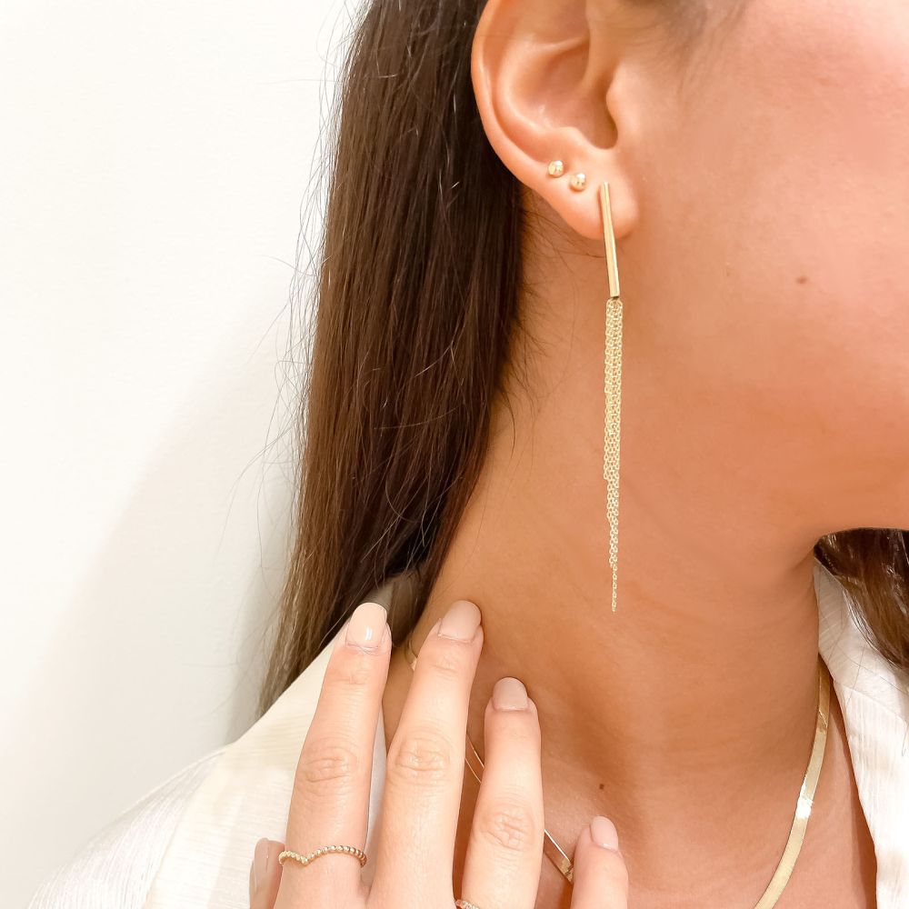 Gold Earrings | 14K Yellow Gold Earrings - Madeleine
