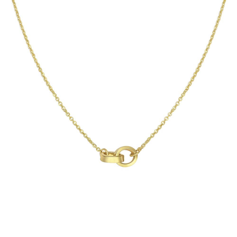 Gold Pendant | 14k Yellow gold women's pendant - Two Links