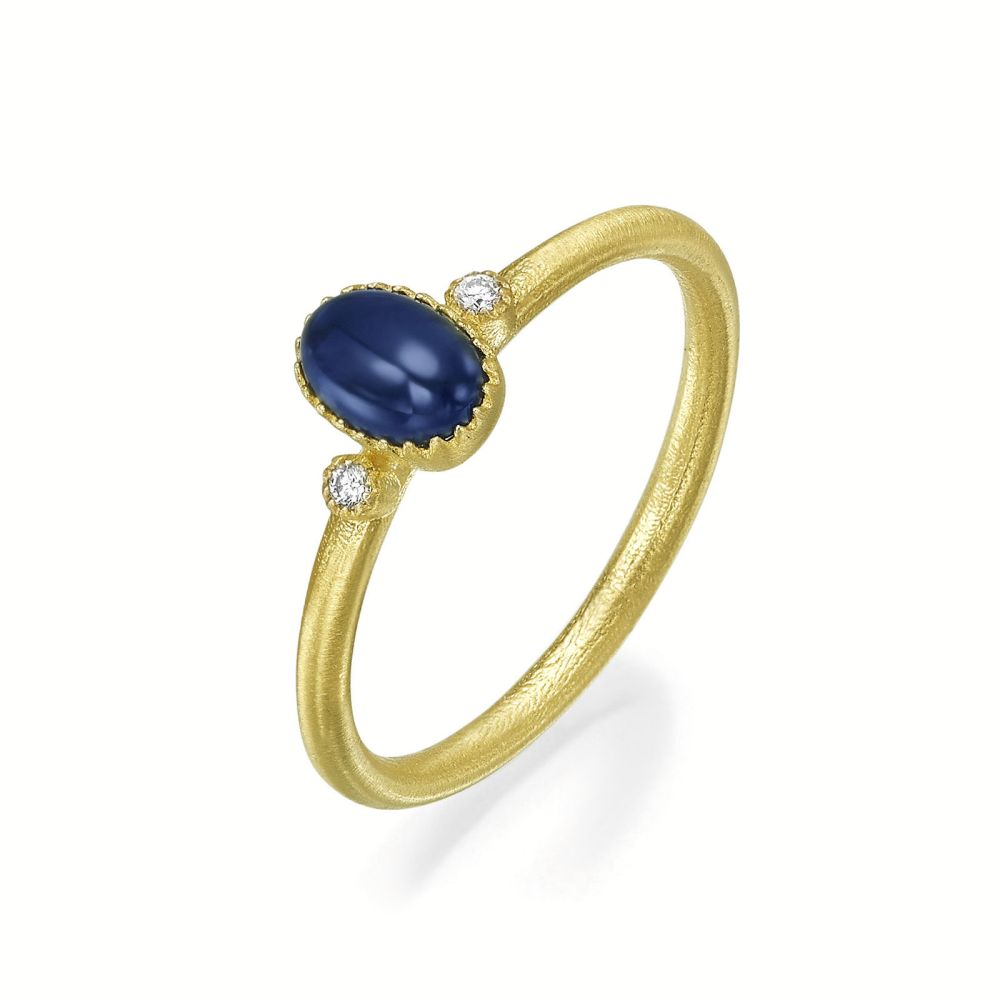 gold rings | 14K Yellow Gold Sapphire ring - Matt Liberty