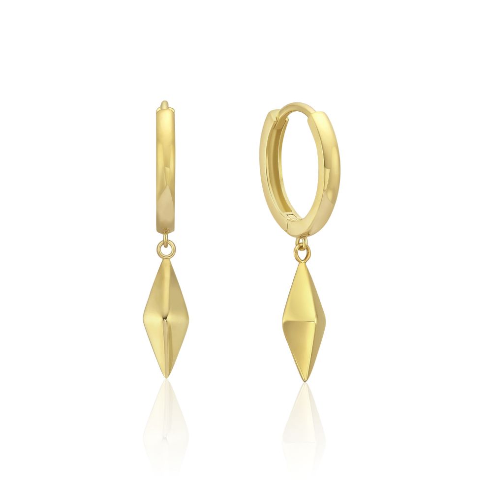 Gold Earrings | 14K Yellow Gold Women's Earrings - Tiana Charm 