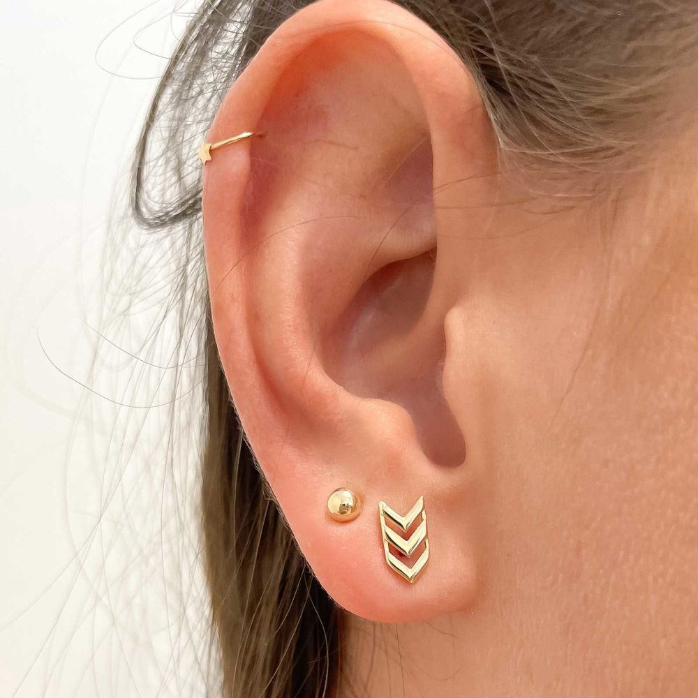 Gold Earrings | 14K Yellow Gold Women's Earrings - Apollo