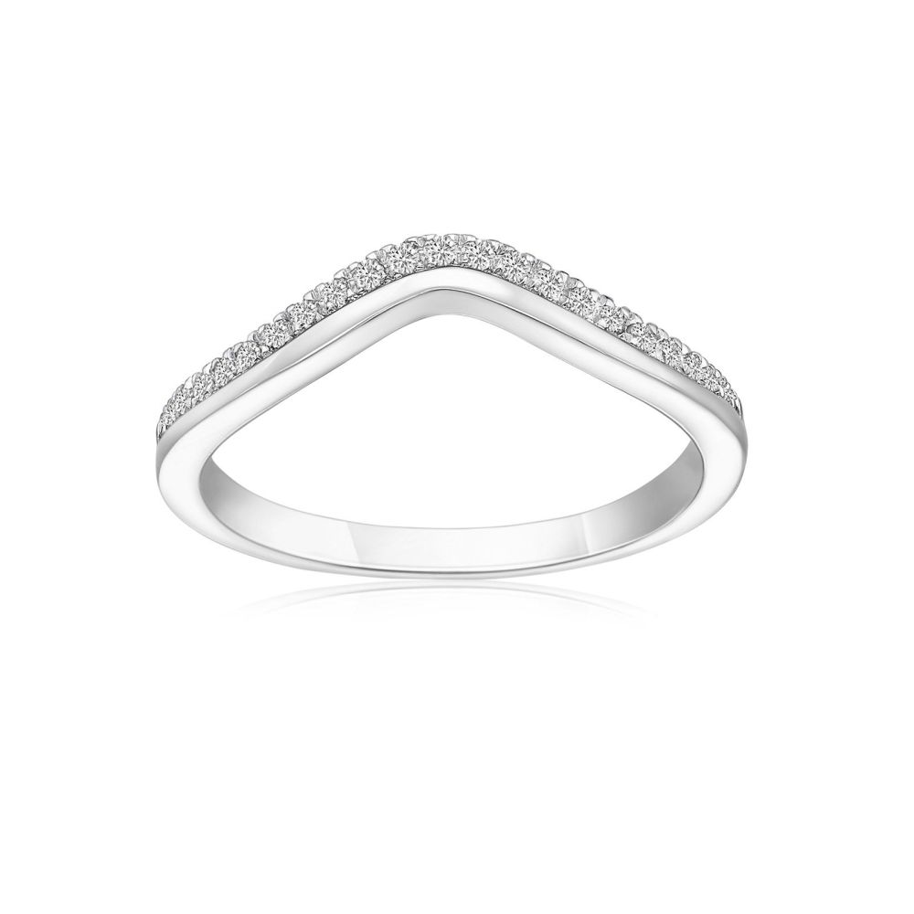 Diamond Jewelry | 14K White Gold Diamond Ring -Lori