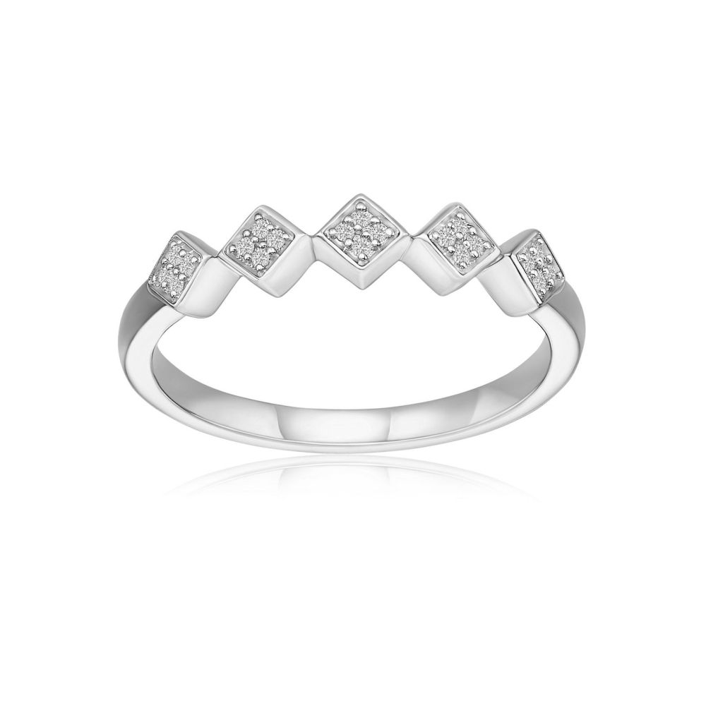 Diamond Jewelry | 14K White Gold Diamond Ring - Raven